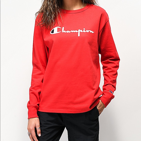 Champion Tops - Long Sleeve Champion Tee